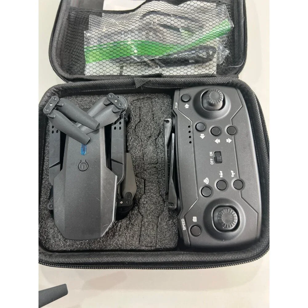 Compact Foldable Kids Drone with Remote Control - Black